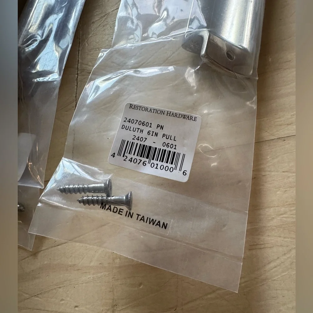 NEW Restoration Hardware Duluth 6” Pull Polished Nickel Set of 3